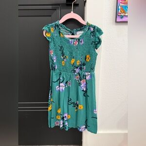 Old Navy Green Floral Kids Dress
